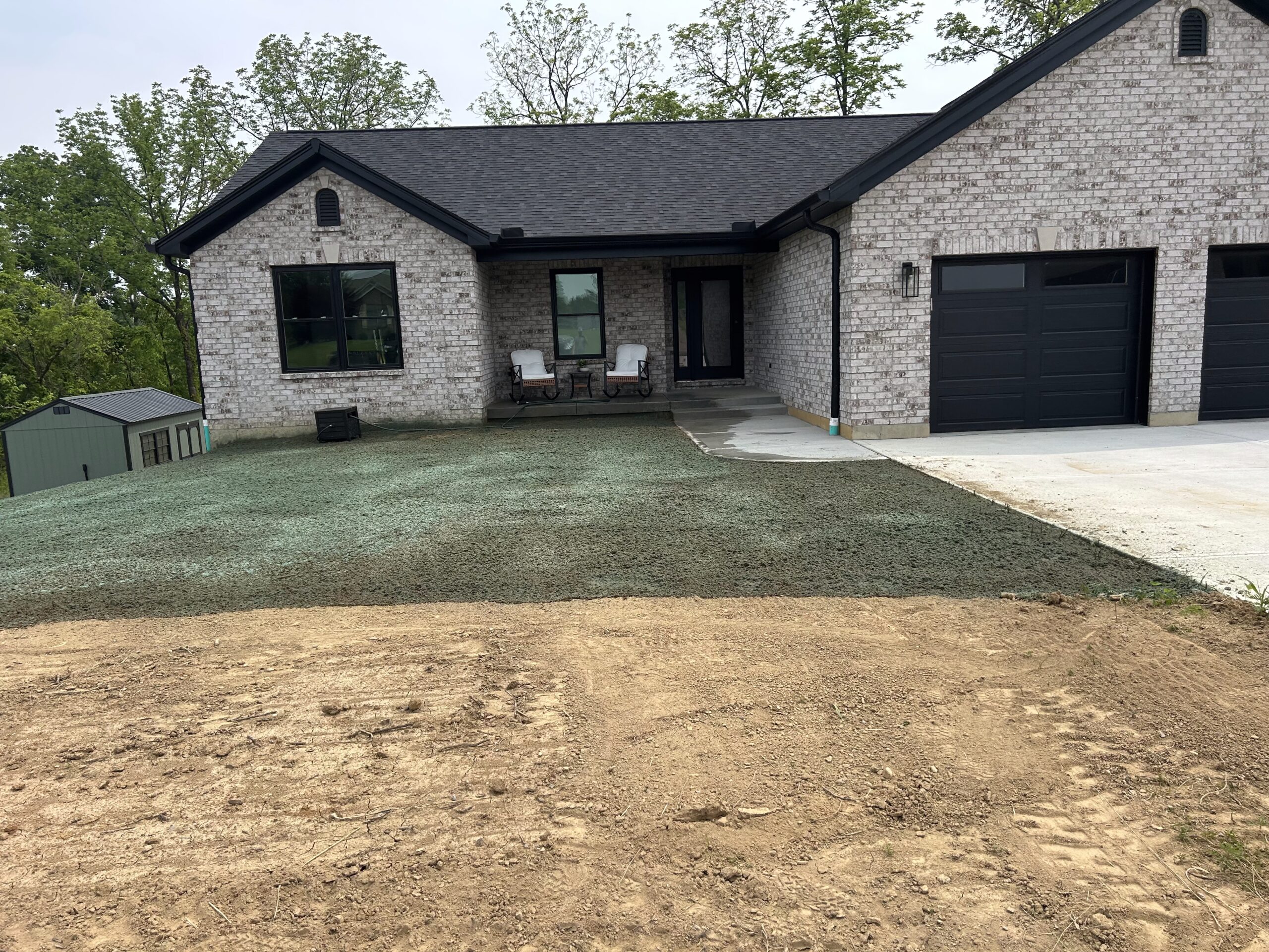 Residential hydroseeding result